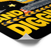 Poster Enfants quatre 4ans 4e anniversaire Excavateur 4 a (Coin)