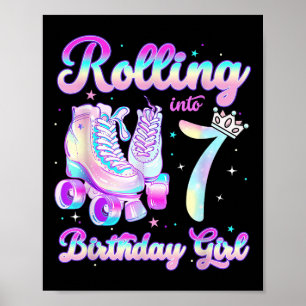 Poster Enfants qui roulent dans un 7 Patin à roulettes 7e