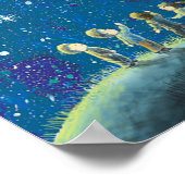 Poster Enfants Regardant Night Sky (Coin)