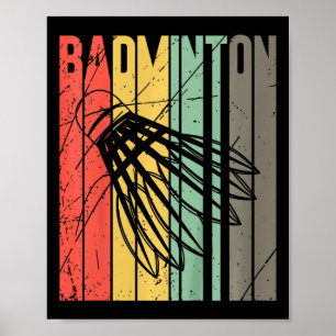 Poster Enfants Retro Dminton Player Sports Shutter Dminto
