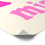 Poster Enfants rose rétro Noël Mistletoe Art Imprimer (Coin)