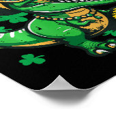 Poster Enfants Saint-Patrick Dinosaure Saint-Patty Trex B (Coin)