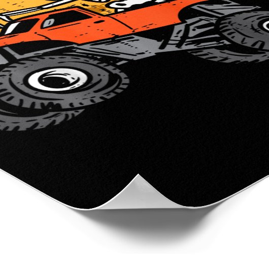 Poster Enfants Skeleton Monster Camion Lune Candy Toddler (Coin)