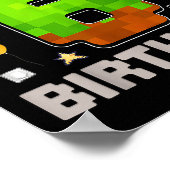 Poster Enfants Son 6e anniversaire Jeu de garçon Pixel Ga (Coin)
