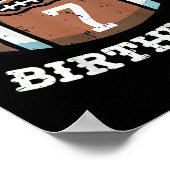 Poster Enfants Son 7e anniversaire Football américain 7 a (Coin)