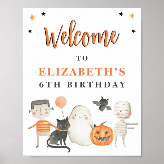 Poster Enfants Spotacular Halloween fête d'anniversaire B (Devant)
