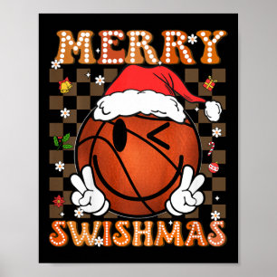 Poster Enfants Super Merry Swishmas Noël Noël Noël Basket