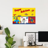 Poster Enfants Superhero (Bureau à domicile)