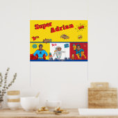 Poster Enfants Superhero (Cuisine)