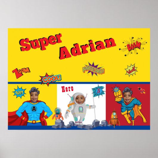 Poster Enfants Superhero (Devant)