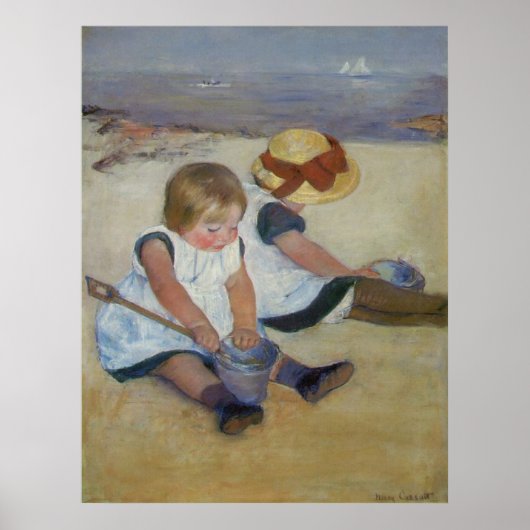 Poster Enfants sur la plage, Mary Cassatt (Devant)