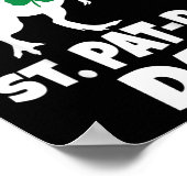 Poster Enfants T-rex dinosaure drôle de la Saint-Patrick  (Coin)