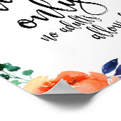 Poster Enfants Table Floral Aquarelle 8x10 Signer pour Ma (Coin)