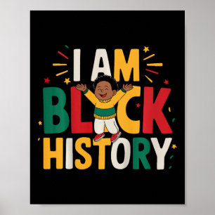 Poster Enfants Toddler Noir Histoire Je Suis Junetdix Noi