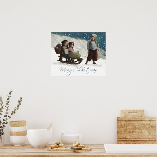 Poster Enfants vintages (Cuisine)