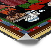 Poster Enfants vintages ayant une tasse de thé (Coin)