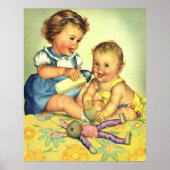 Poster Enfants vintages, Joyeux Petits Enfants Bouteille  (Devant)