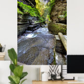 Poster Enfield Glen, Robert H Treman State Park, NY (Bureau à domicile)