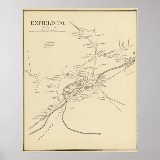Poster Enfield PO, Grafton Co (Devant)