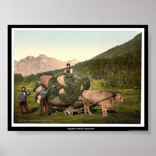 Poster Engadine, Grisons, Suisse (Devant)