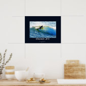 Poster ENGAGE VIE Vague surfeur Action Motivationnelle (Cuisine)