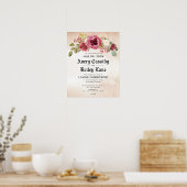 Poster Engagement d'amour ♥ Certificat Mariage (Cuisine)