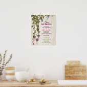 Poster "Engagement sacré" Certificat de Mariage Boho Vine (Cuisine)