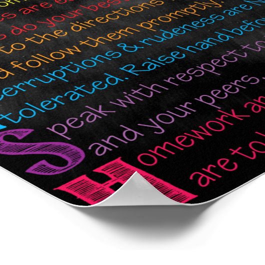 Poster Engels klaslokaal (Hoek)