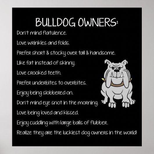Poster Engelse Bulldog Lovers (Voorkant)