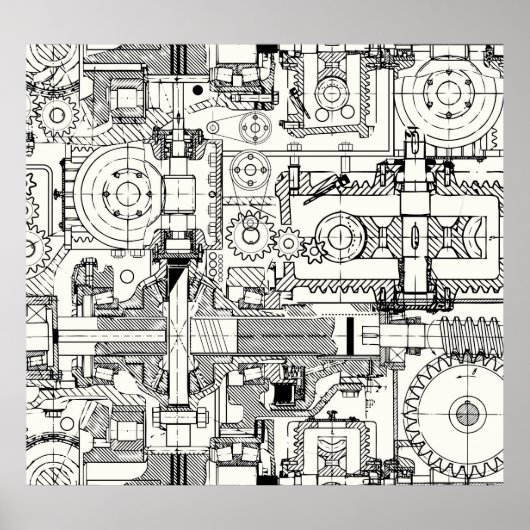 Poster Engins de ver : Machines Techniques Simples. (Devant)