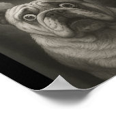 Poster English Bulldog Selfie With Werewolf Funny  (Coin)