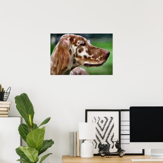 Poster English Setter Art Prints (Bureau à domicile)