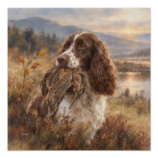 Poster English Springer Spaniel (Devant)