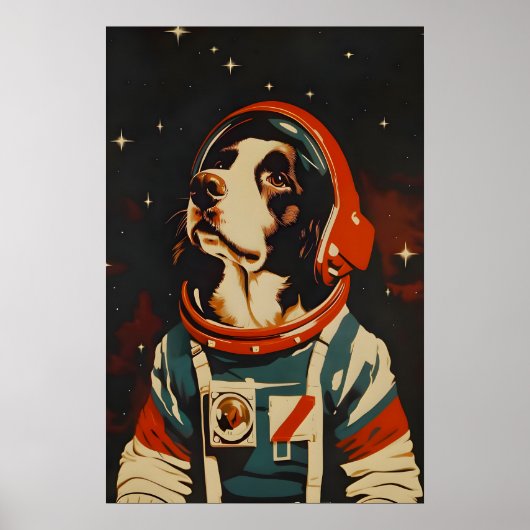 Poster English Springer Spaniel Astronaut Poster, English (Devant)