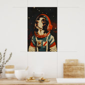 Poster English Springer Spaniel Astronaut Poster, English (Cuisine)