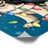 Poster English Springer Spaniel Dog Christmas Tree Lights (Coin)