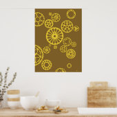 Poster engrenages de maillage (Cuisine)