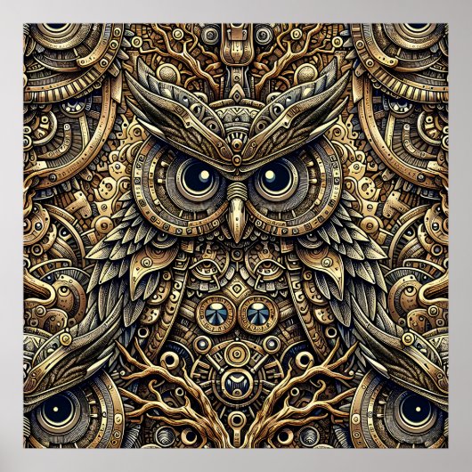 Poster Engrenages et choux en métal vapeur (Devant)