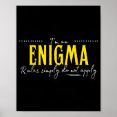 Poster Enigma, The Rules Simply Do Not Apply  (Devant)