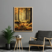 Poster "Enigmatic Jungle Canopy - Mystical Yellow Plantes