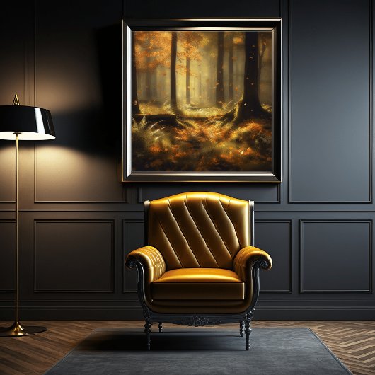 Poster "Enigmatic Jungle Canopy - Mystical Yellow Plantes