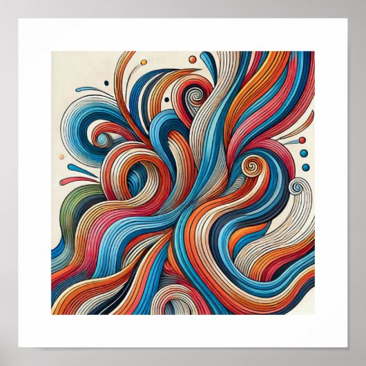 Poster Énigme Abstraite (Devant)