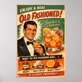 Poster Enjoy a Real Old Fashioned (Devant)