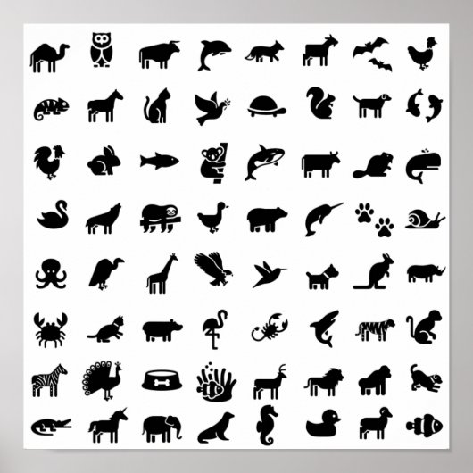 Poster Enjoy animals’ graphics (Devant)