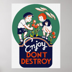 Poster Enjoy ne détruisent pas l'affiche