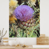 Poster - Enkele Paarse Distelbloem (Keuken)