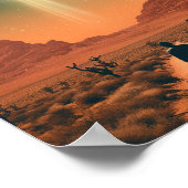 Poster Enlèvement d'Aliens rétro du désert (Coin)