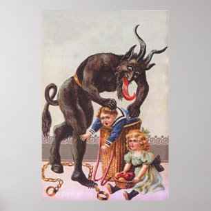 Poster Enlèvement de Krampus des enfants