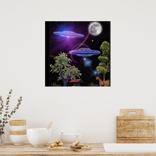 Poster Enlèvement d'OVNI (Cuisine)