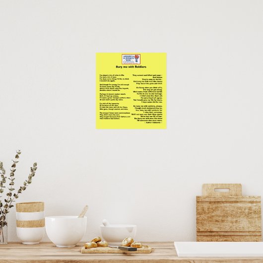 Poster Enlevez-moi avec les soldats - Honorer nos anciens (Cuisine)